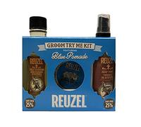 Reuzel Groom Try Me Kit - Blue Pomade - Hair Styling Set & Travel Set: Blue Pomade 35 g, Daily Shampoo 100 ml, Surf Tonic 100 ml