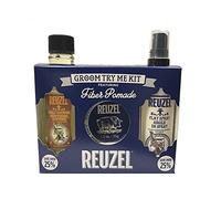 Reuzel Groom Try Me Kit Fibre Pomade Hair Styling Set and Travel Set: Fibre Pomade 35 g, Daily Shampoo 100 ml, Clay Spray 100 ml