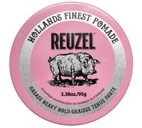 Reuzel Pink Grease Pomade Heavy Hold, Strong Hold Medium Shine Oil Based Pomade All Day Hold 3.38oz/95g