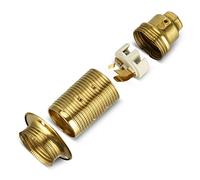 REV 0503080555 E14 Socket, Bulb Socket for Light Bulbs up to 60 W, Brass