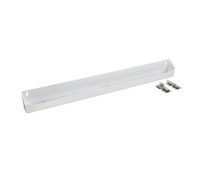 Rev-A-Shelf 30"""" Tip-Out Plastic Sink Tray for Kitchen and Bathroom Base Cabinets Large Pullout Vanity Shelf Home Organizer White LD-6591-30-11-1