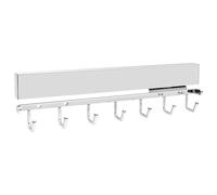 Rev-A-Shelf Sidelines CBRSL-14-CR-1 14-Inch Pullout Sliding Deluxe Belt, Scarf, Tie, Accessory Organization Rack Holder Hanger with 7 Hooks, Chrome