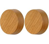 REV Ceiling Distribution Box, Real Wood, Round, Diameter 84 mm x 30 mm, Oak (Pack of 2)
