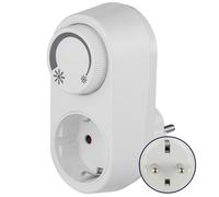 REV Dimmer, LED dimmer adapter with 1-way socket, brightness control, white