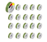 REV Insulation Tape Economy Set - 20 x Sealing Tape Self-Adhesive 10 m x 15 mm, Chemical Resistant & Flame Retardant, Green/Yellow