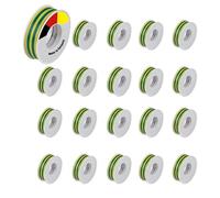 REV Insulation Tape Economy Set - 20 x Sealing Tape Self-Adhesive 25 m x 15 mm, Chemical Resistant & Flame Retardant, Green/Yellow