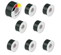 REV Insulation Tape Economy Set - 8 x Sealing Tape Self-Adhesive 10 m x 25 mm, Chemical Resistant & Flame Retardant, Black