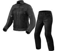 Rev It Eclipse 2 Ladies Motorcycle Jacket & Trousers Black Kit