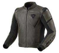 Rev It Parallax Leather Motorcycle Jacket Motorbike Thermal CE Armour Vintage