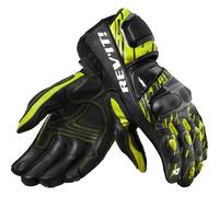 Rev It Quantum 2 Leather Motorcycle Gloves Neon Yellow Black M Medium EX-DISPLAY