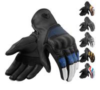 Rev It Redhill Leather Motorcycle Gloves Short Cuff Perforated Summer EX-DISPLAY