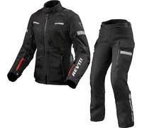 Rev It Sand 4 H2O Ladies Motorcycle Jacket & Trousers Black Kit