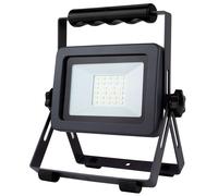 Rev Led Floodlight Black IP65 20W 1700Lm Cool White Stand Cable Plug