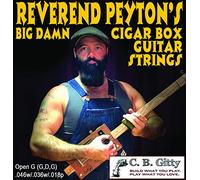Rev. Peyton's Big Damn 3-string Cigar Box Guitar Strings - Electric Medium GDG