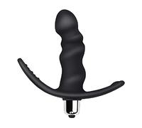 Rev-Pro Prostate Massagers Vibrating Prostate Massager, Vibrating Male Butt Plug, Ribbed Prostate Massager, Prostate Sex Toy, Black