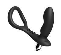Rev-Pro Vibrating Prostate Massager Cock Ring Anal Butt Plug Silicone Vibrator