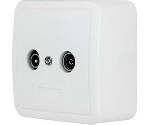 REV Ritter 0500440551 Standard UP/AP Antenna-Socket TV/RF White