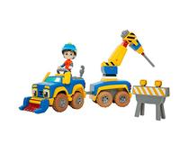 REV & ROLL - ROLL & GO - Rumble Vehicle with Trailer and Accessories Accompanied by its Rev Figure 8 cm - Rev & Roll Cartoon Toy - Children's Toy Age 3+