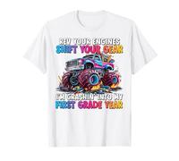 Rev Your Engines Shift Your Gear I'm Crashing 1st Grade T-Shirt