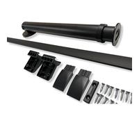 ReVace Campervan Table Leg & Rail Kit, Adjustable Leg - Silver or Black Motorhoome Caravan RV Boat Yacht (Black)