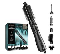 REVAMP Hot Air Styler - 6 in 1 Multi Style, Rotating Hair Dryer Brush for Volumising Blow Dry, Hair Styler for Waves and Curls, Straightening, Smoothing, Quick Blow Dry Brush x 6 Attachments