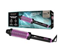 REVAMP Ceramic Hot Brush Styler - 40 mm Round Barrel Hair Curling Brush, Ionic Technology, Progloss Oils for Volumising Body, Bounce, Curl and Waves - Fast Heat, Snag Free Styling - Pink Edition