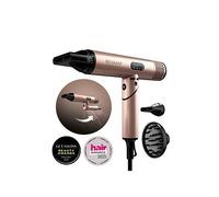 REVAMP Dynamic Radiance X Shine Ionic Portable Hair Dryer, Brushless Motor for Quiet, Powerful, Fast Drying - Lightweight, Easy Travel, Cold Setting - 3 Magnetic Attachments for Professional Styling