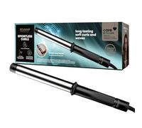 REVAMP Effortless Curls Extra Long Curling Tong - 32mm Hair Curling Tongs with Large Barrel, 25% longer, Smart Heat - Long Hair Tongs Infused with Argan Oil - Professional Wand Curler for Glossy Waves