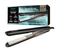 REVAMP Enigma Tri Care Infrared Hair Straighteners - Ceramic-Infared Plates with Ionic Technology & Progloss Oils for Smooth, Shiny, Anti Frizz, Kind Hair Styling - Waves, Curls and Straightens