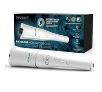 REVAMP Progloss Hollywood Curl Automatic Rotating Hair Curler - Curling Iron with Ionic Jet Technology and Ceramic Barrel, Ultra-Fast Heat Up and Heat Recovery, Frizz-Free, Amazon Exclusive - White