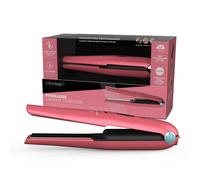 REVAMP Liberate Cordless Compact Ceramic Hair Straightener - Cordless Hair Straighteners, Rechargeable Battery Travel Straightener, Portable Straighteners for Straight, Curl & Wavy Styles - Pink