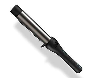 REVAMP Progloss Perfect Finish Waver - Ceramic Wave Wand with Retractable Bristles, Smooth Curls, Heat Technology, Ionic Barrel Infused with Smooth Oils