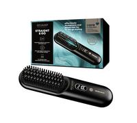 REVAMP Straight & Go Ionic Cordless Straightening & Smoothing Hot Brush - Black & Gold, Black