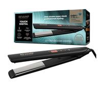 REVAMP Touch Digital Ceramic Hair Straightener - Black, Black