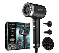 REVAMP Tri-Care Light Therapy Hair Dryer - Infrared Ionic Hairdryer with Progloss Oils and 3 One-Click Magnetic Attachments - Lightweight, Ultra Fast Drying, Kind Styling with Enhanced Shine