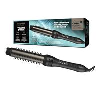 REVAMP Volume & Wave Ceramic Hot Brush Styler - 32 mm, Ionic | Round Barrel Hair Brush, Progloss Oils, Long Lasting Bounce, Fast Heat, Retractable Bristles, Snag Free