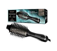 REVAMP Blow Dry Hair Brush Air Styler - 4 in 1 Multifunctional Professional Drying, Detangling, Smoothing & Styling Blow Dryer Brush, Volumiser, for Long, Medium and Short Hair, Black