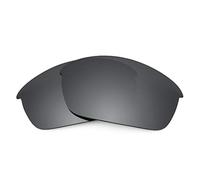 Revant Replacement Lenses compatible with Oakley Flak Jacket OO9008 Sunglasses - Polarized Mirrored Black Chrome