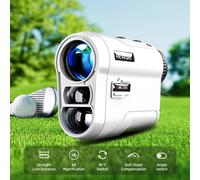 REVASRI Golf Laser Rangefinder Rechargeable 600M/1000M 6X Magnification Monocular Telescope Range Finder for Outdoor Sports Golf Black