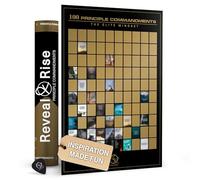 Reveal and Rise Scratch Off Poster - 100 Principle Commandments for Men | The Modern Man Living Up to Masculine Ideals | Respect Empower Engage for Alpha Male Patriots | Scratch Tool & Win Pins