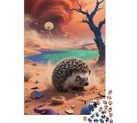 Reveal The Magic of African Pygmy Hedgehog - 1000 Piece Wooden Puzzle for Enthusiasts - Engage in Hours of Fun And Learning for All Ages