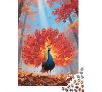 Reveal The Magic of Peacock - 1000 Piece Wooden Puzzle for Enthusiasts - Engage in Hours of Fun And Learning for All Ages