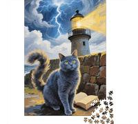 Reveal The Magic of Russian Blue - 1000 Piece Wooden Puzzle for Enthusiasts - Engage in Hours of Fun And Learning for All Ages