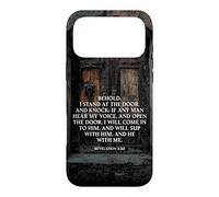 Revelation 3:20 I Stand at the Door and Knock - Jesus Quote Case for iPhone 17 Pro Max