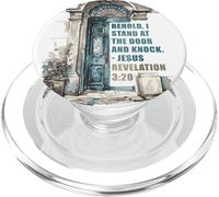 Revelation 3:20 I Stand at the Door and Knock - Jesus Quote PopSockets PopGrip for MagSafe