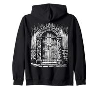 Revelation 3:20 I Stand at the Door and Knock - Jesus Quote Zip Hoodie
