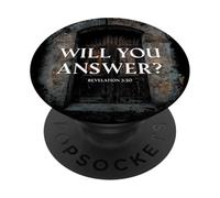 Revelation 3:20 I Stand at the Door & Knock, Will You Answer PopSockets Adhesive PopGrip