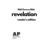 Revelation Readers Edition - 1560 Geneva Bible
