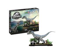 Revell 3D Puzzle 00247 Jurassic World: Blue, 57 Pieces, Highly Detailed, With Diorama Base, Officially Licensed, Fun & Easy To Build, 38cm in Length