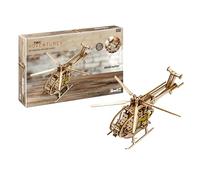 Revell 00611 - Tiny Adventures - Helicopter - 1:30 Scale Wooden Model Kit - with Pull Back & Go Engine - Rotor Width 30cm